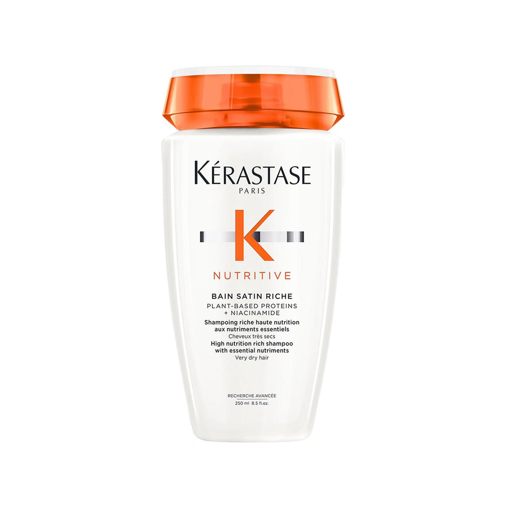 Kerastase Nutritive Bain Satin Riche Moisturizing Shampoo for Dry Hair - 250ml, Luxurious Hydration & Repair - Shampoo