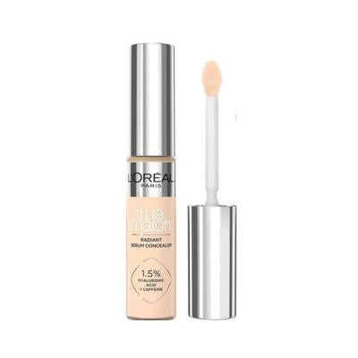 L'Oreal Paris True Match Radiant Serum Concealer - Light Medium 3R - Reduce Dark Circles, Blemishes & Achieve Radiant Skin Tone L'Oreal True Match Radiant Serum Concealer - Light Medium Loreal concealer, radiant serum concealer, True Match concealer, hyaluronic acid concealer, caffeine concealer, light medium concealer, concealer for dark circles, blemish concealer, skin tone concealer, Loreal Paris True Match, concealer, makeup, beauty, cosmetics, dark circles, blemishes, radiant skin, even skin tone, hyal