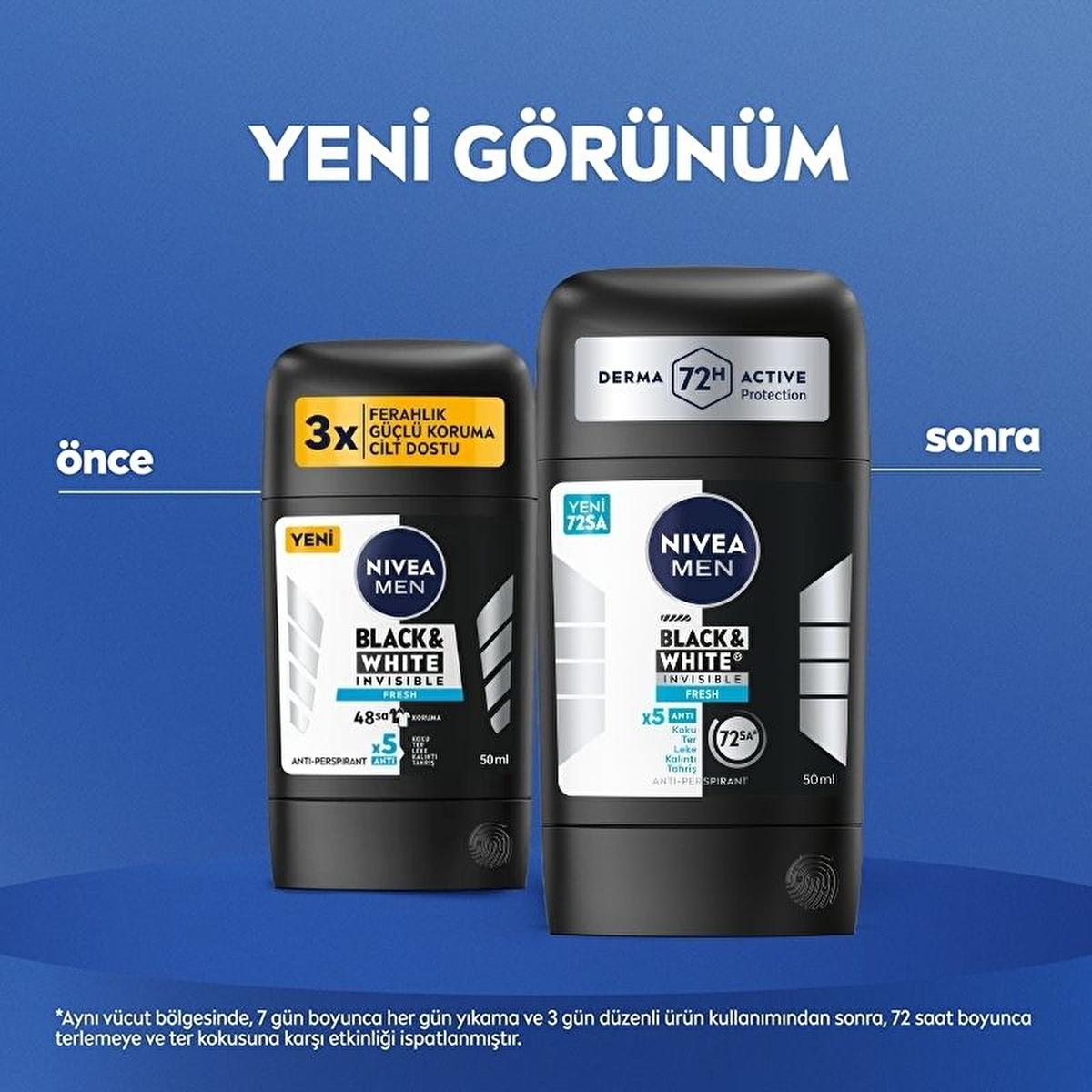 nivea-men-black-white-invisible-fresh-deodorant-50ml, nivea-men-deodorant-product-image Nivea Men Black & White Invisible Fresh Deodorant - 72 Hour Effective Protection | 50 ml Nivea Men Black & White Invisible Fresh Deodorant - 50 ml nivea, men-deodorant, invisible-fresh, anti-perspirant, black-and-white, skin-care, odor-protection, 72-hour, personal-care, ai-generated