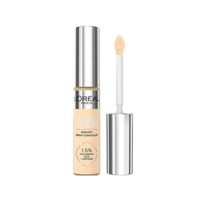 L'Oreal Paris True Match Radiant Serum Concealer: Light-Medium Coverage for Dark Circles & Blemishes, Hyaluronic Acid & Caffeine Infused, Natural Finish L'Oreal True Match Serum Concealer: Radiant Coverage, Light-Medium serum concealer, Loreal True Match, radiant concealer, hyaluronic acid concealer, caffeine concealer, light medium concealer, concealer for dark circles, blemish concealer, lightweight concealer, natural finish concealer, concealer, makeup, skincare, beauty, light to medium skin, dark circle