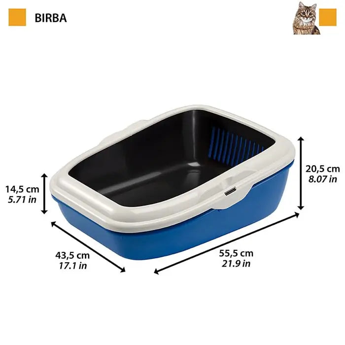 Ferplast Birba Open Top Cat Litter Tray for Easy Access