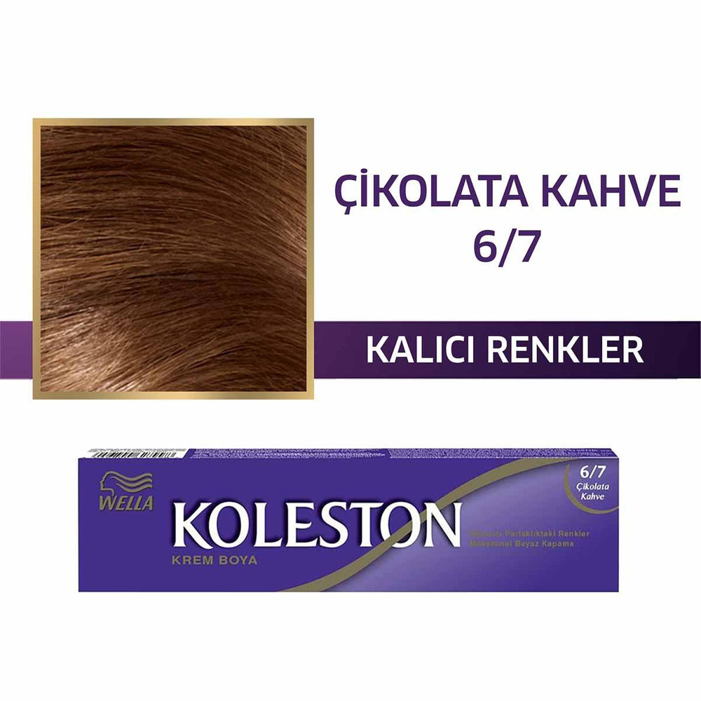 Wella Koleston 6/7 Chocolate Brown Hair Dye - Permanent, Gray Coverage, Easy Application - view 5