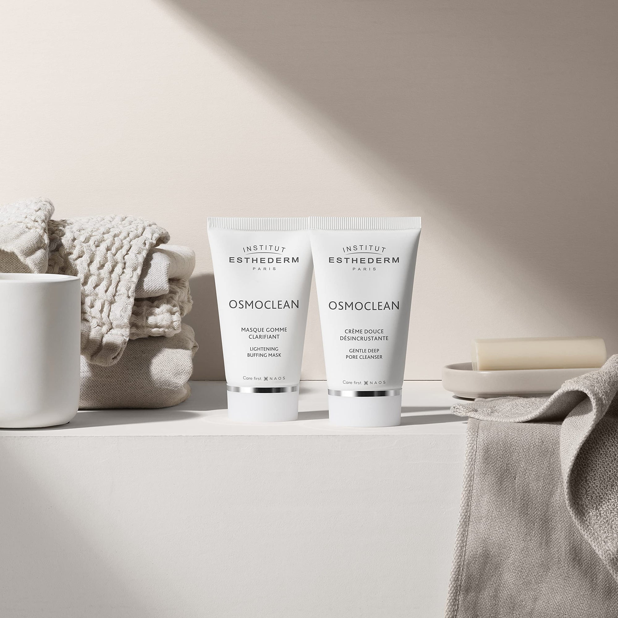 Esthederm Osmoclean Lightening Buffing Mask - Gentle Exfoliating &amp; Brightening Skincare for Radiant Complexion