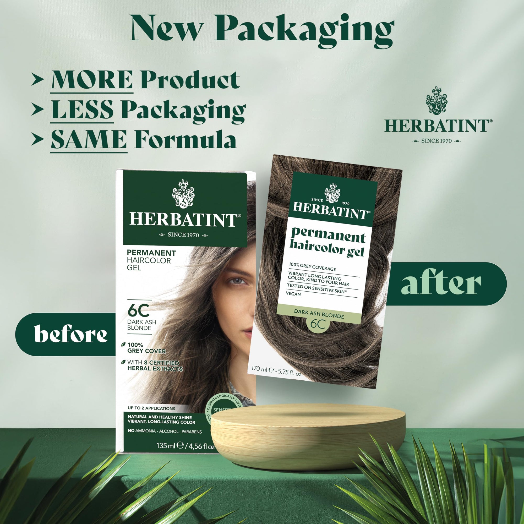 Herbatint Dark Ash Blonde Hair Dye - Natural, Ammonia-Free Hair Coloring with Aloe Vera
