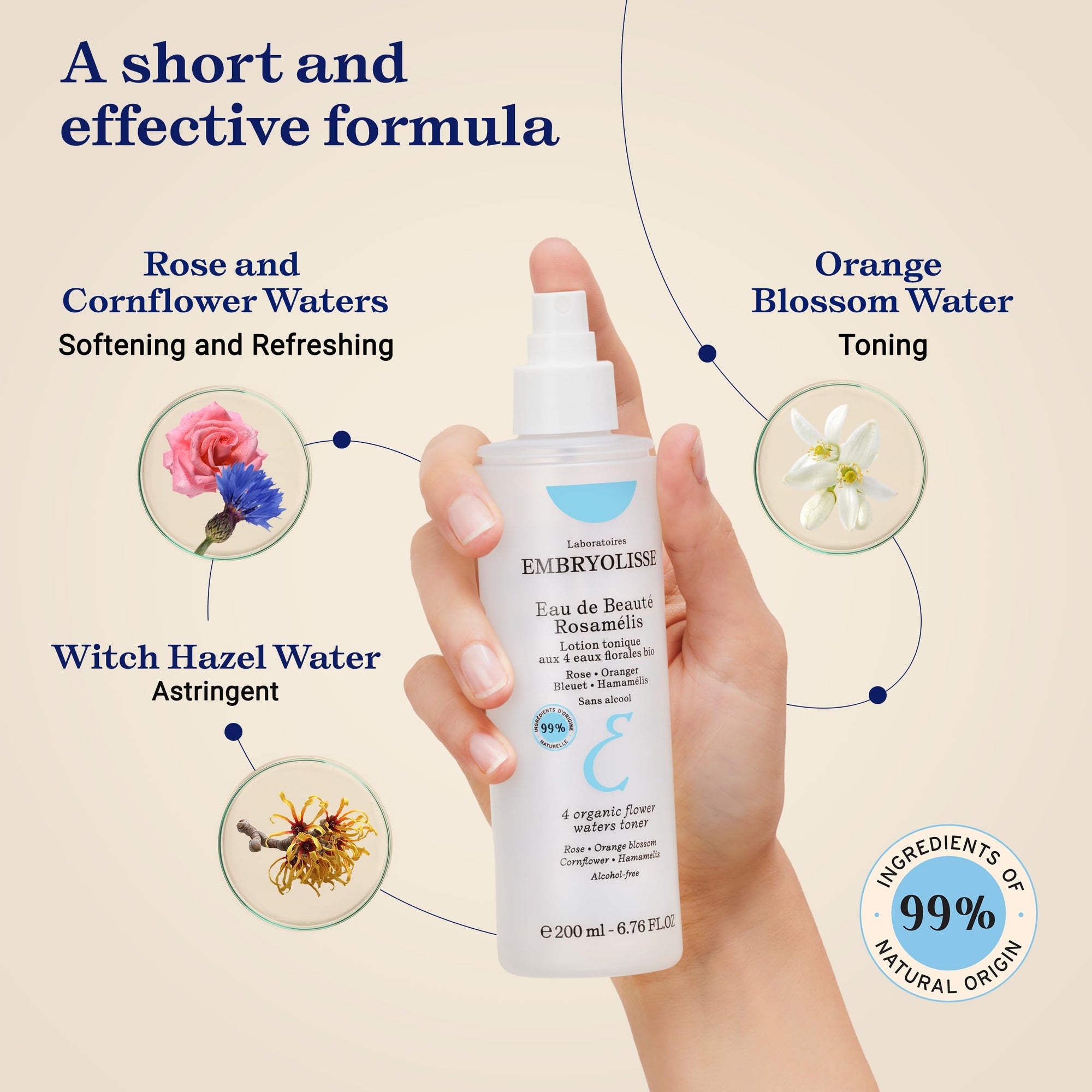 Embryolisse Eau De Beaute Rosamelis Tonifying Toner - Hydrating Skincare for Revitalized Skin