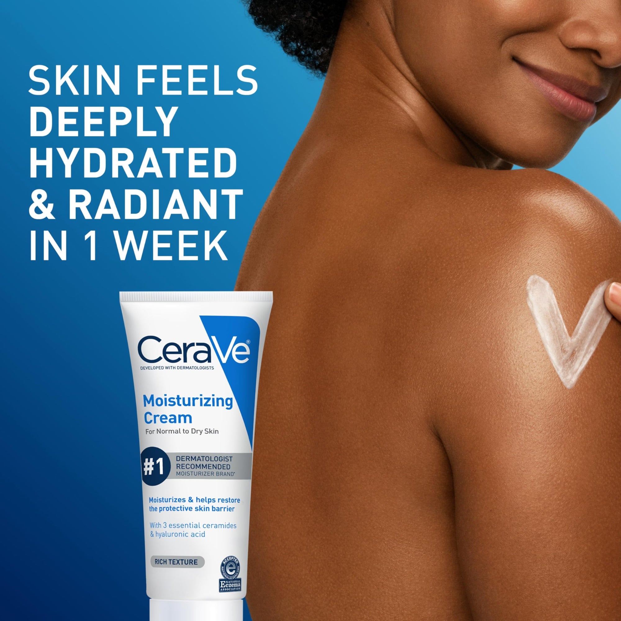 CeraVe Moisturizing Cream - Hydrating, Fragrance-Free, Non-Comedogenic for Dry Skin - 6 fl oz