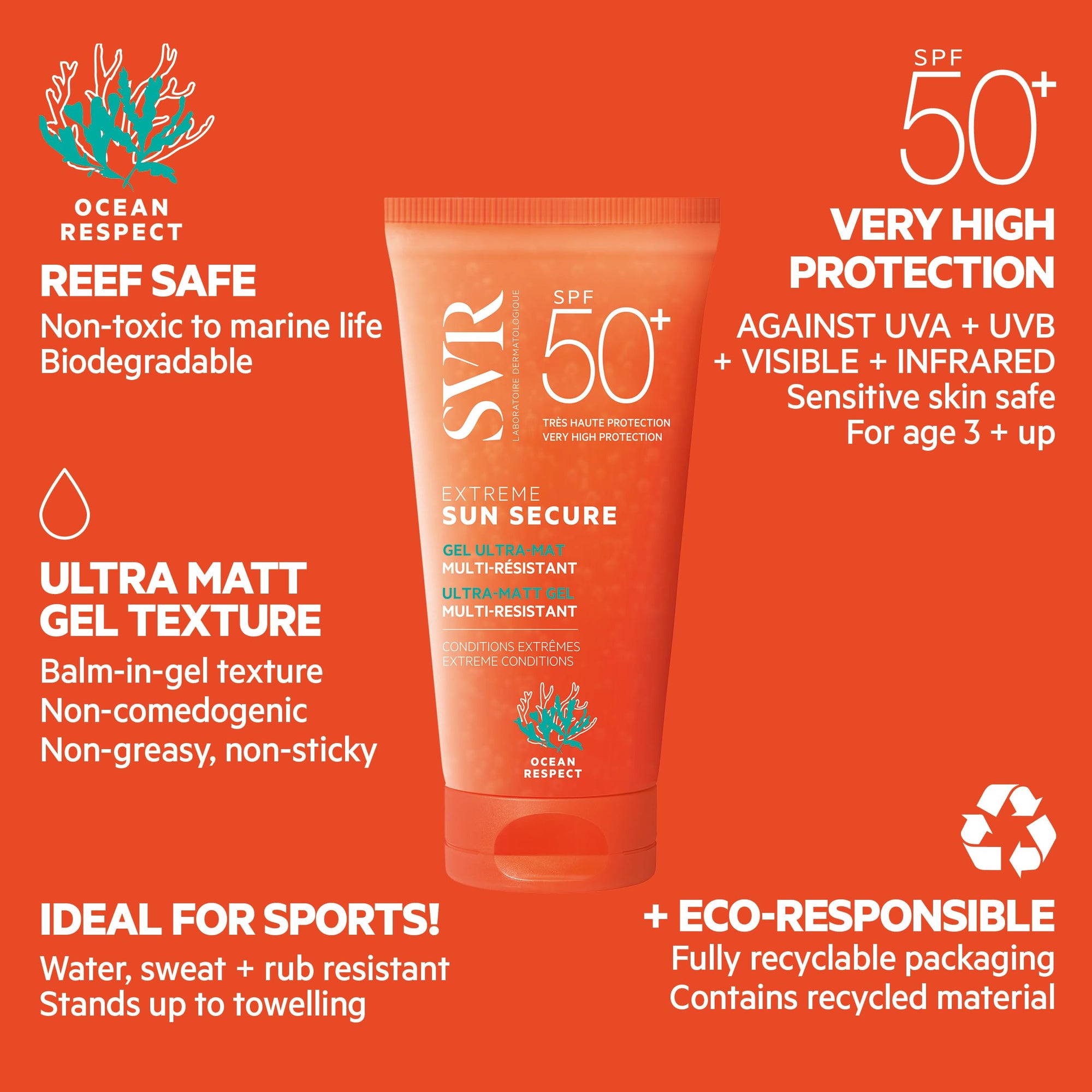 SVR Extreme Sun Secure Sunscreen SPF50+ 50ml