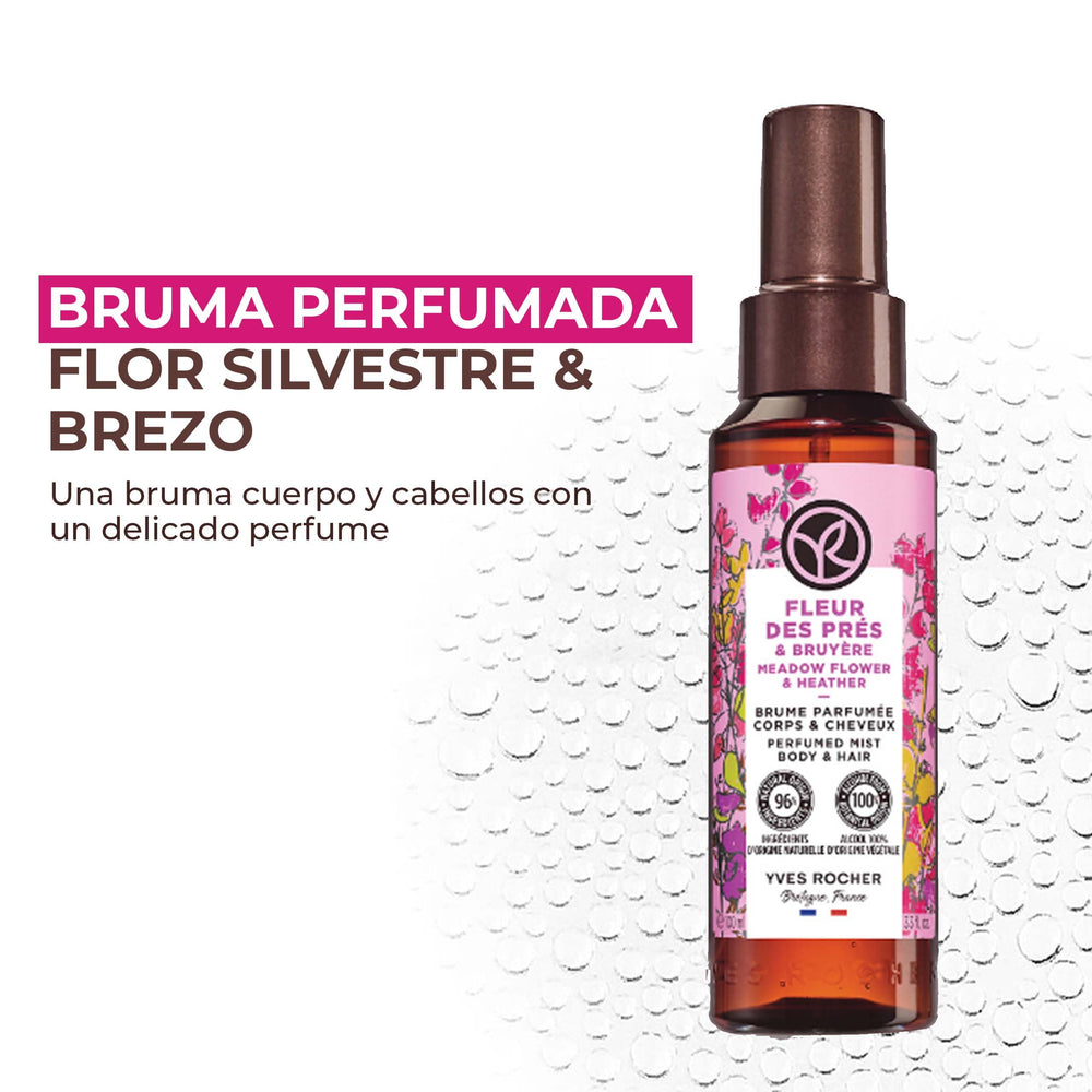 L'Occitane Romantic Wildflowers Fragranced Body and Hair Spray - Energizing Floral Scent, 3.38 fl oz