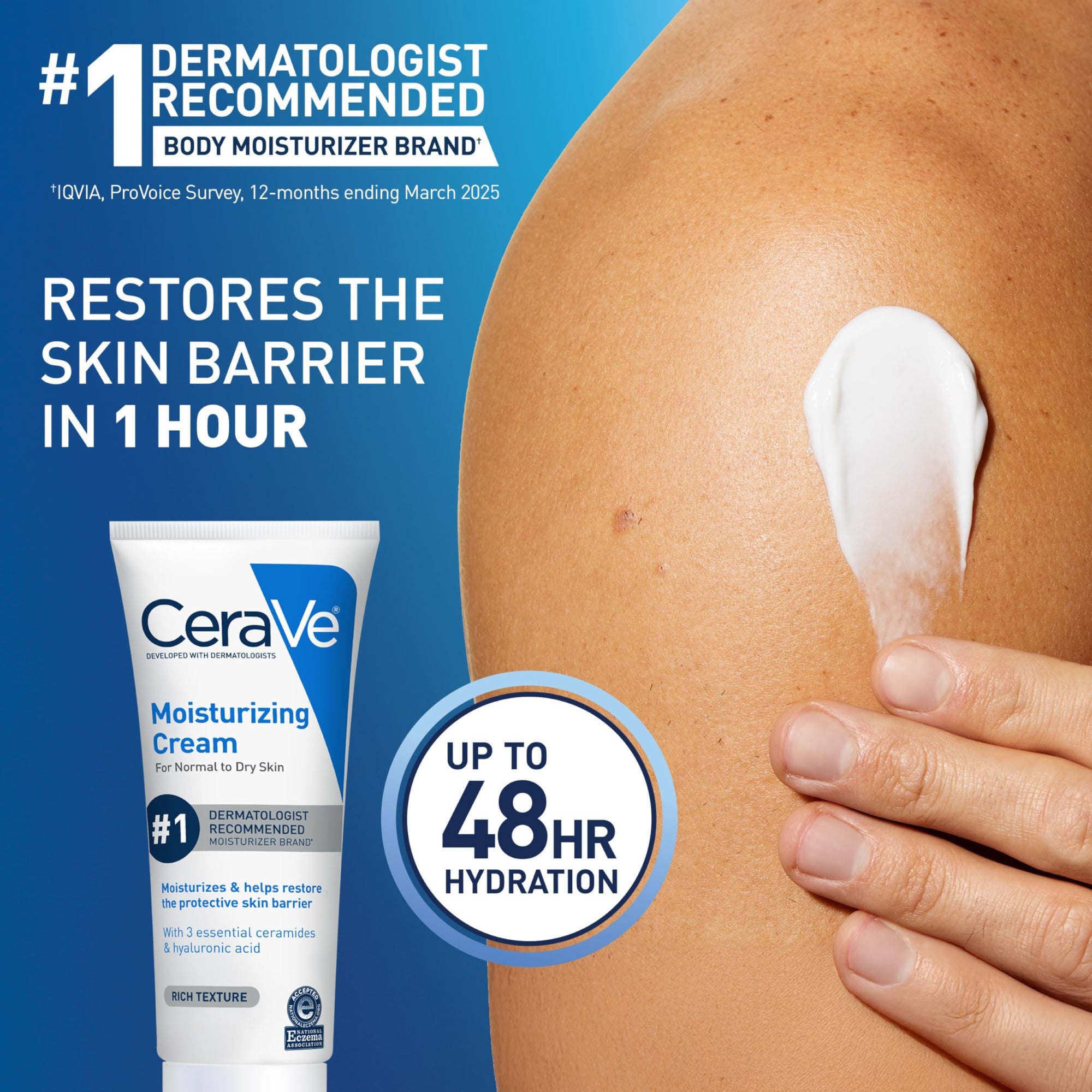 CeraVe Moisturizing Cream - Hydrating, Fragrance-Free, Non-Comedogenic for Dry Skin - 6 fl oz