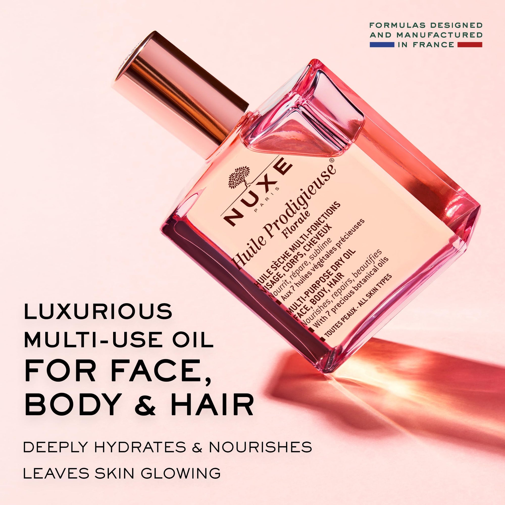 Nuxe Huile Prodigieuse Florale: Multi-Purpose Floral Dry Oil for Intense Hydration, Natural Radiance for Face, Body & Hair - 50ml - image 4