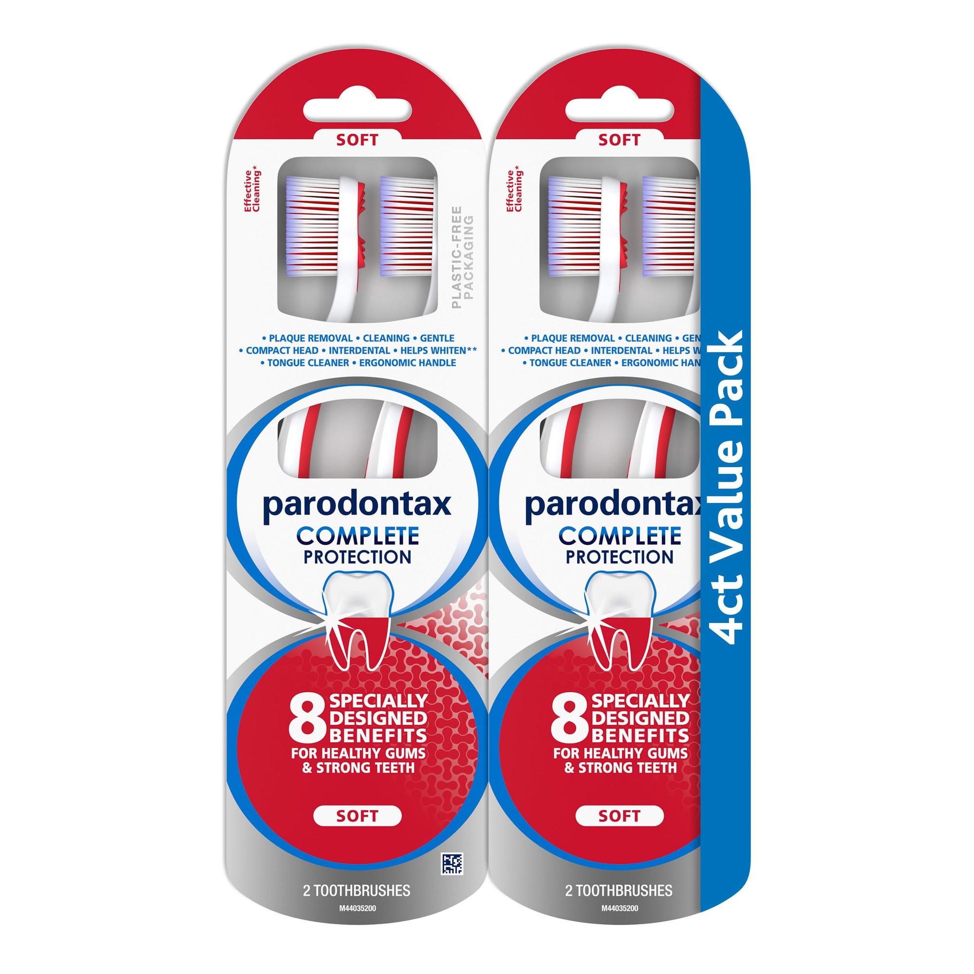 Parodontax Soft Toothbrush for Gum Care - Gentle on Gums &amp; Teeth - 2 Pack