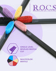 R.O.C.S. Black Edition Toothbrush - Elegant Design | Medium Hardness