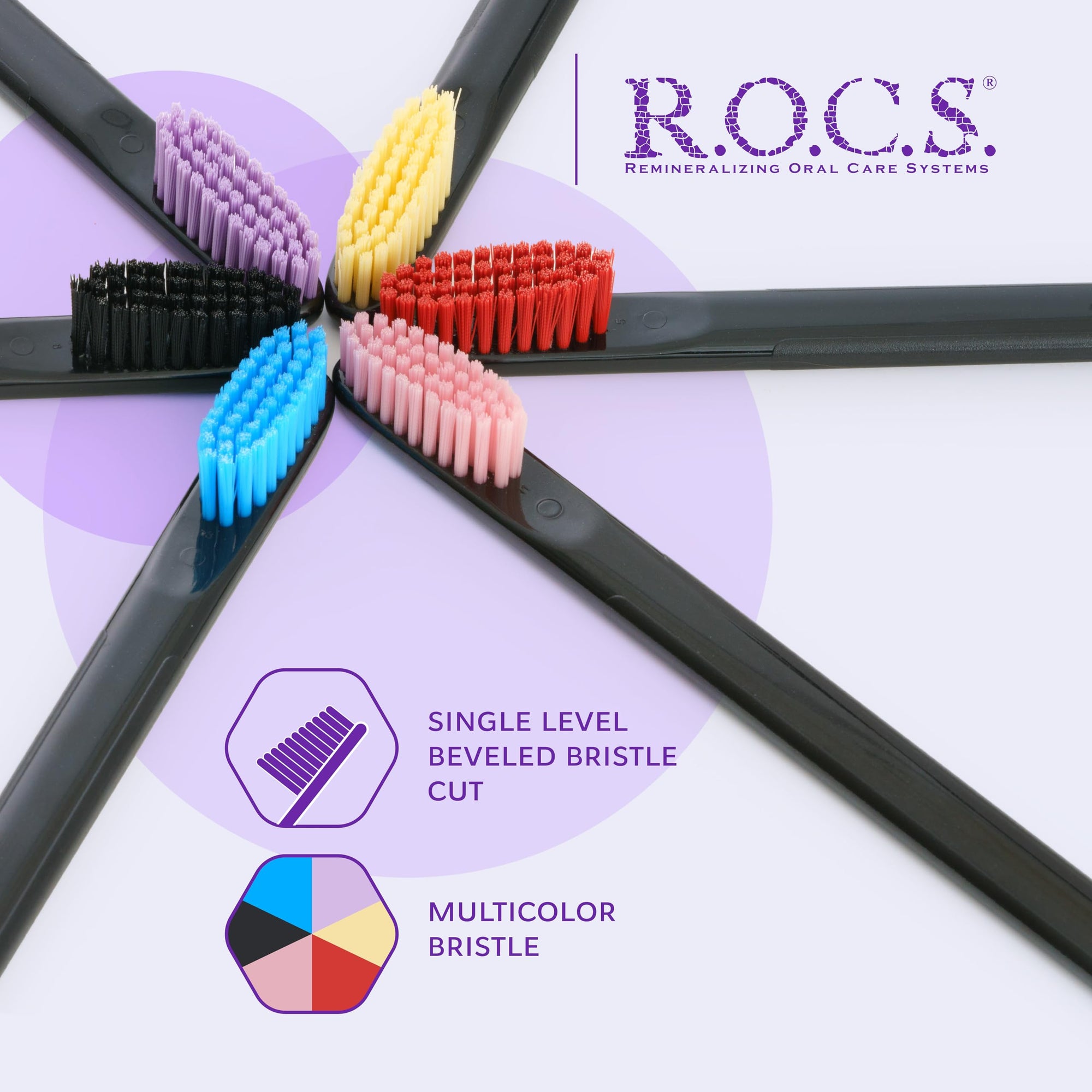 R.O.C.S. Black Edition Toothbrush - Elegant Design | Medium Hardness