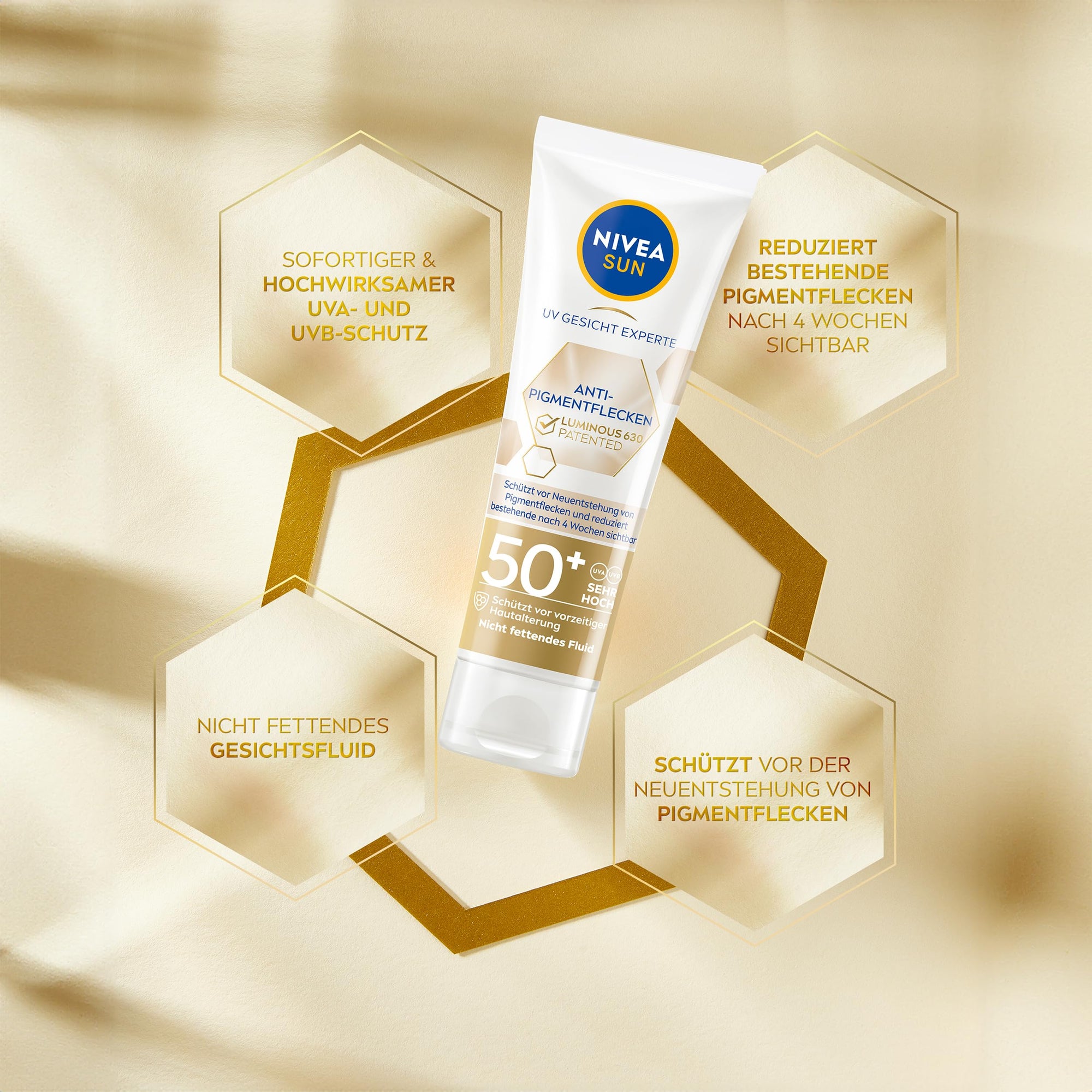 Nivea Sun Luminous630 Anti-Spot Sunscreen Face Cream SPF50+ - Non-Greasy, Reduces Sun Spots, 1.35 fl oz - image 5