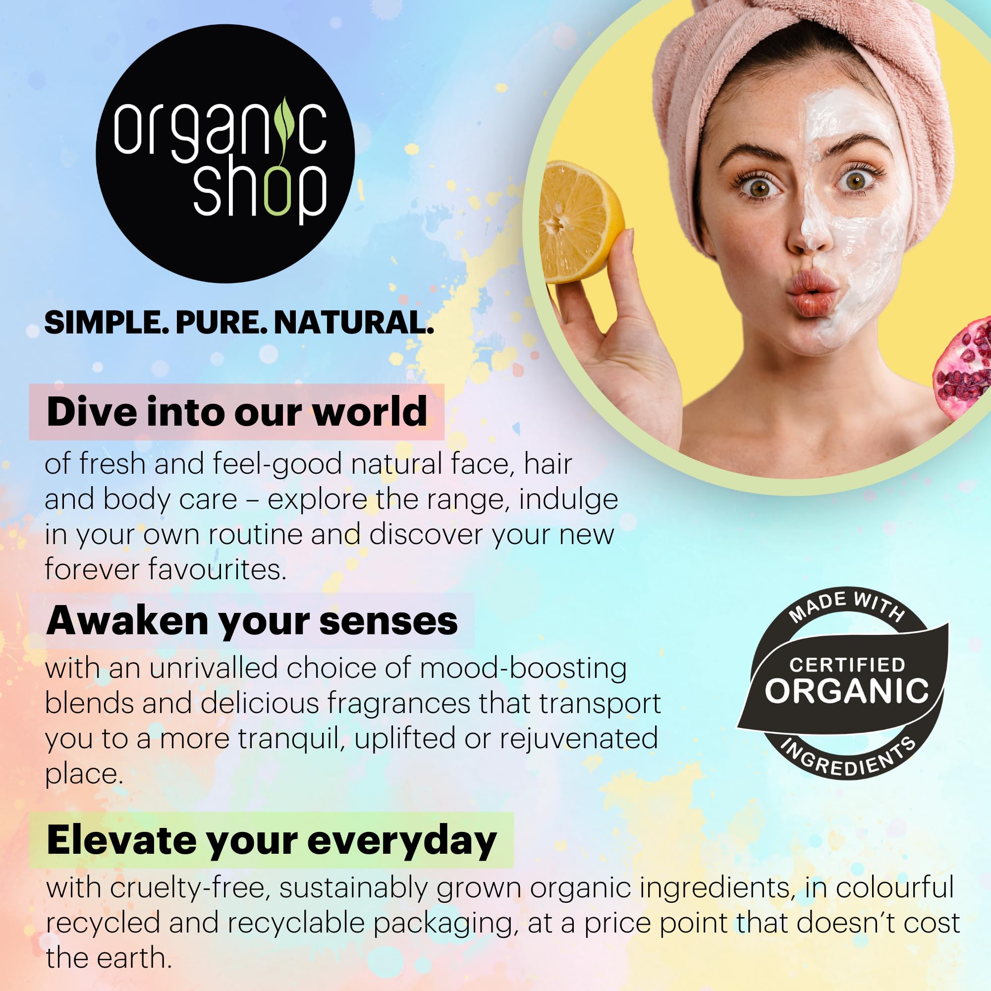 Organic Shop Citrus Body Scrub - Natural Skincare with Vitamin C, 12.17 fl oz