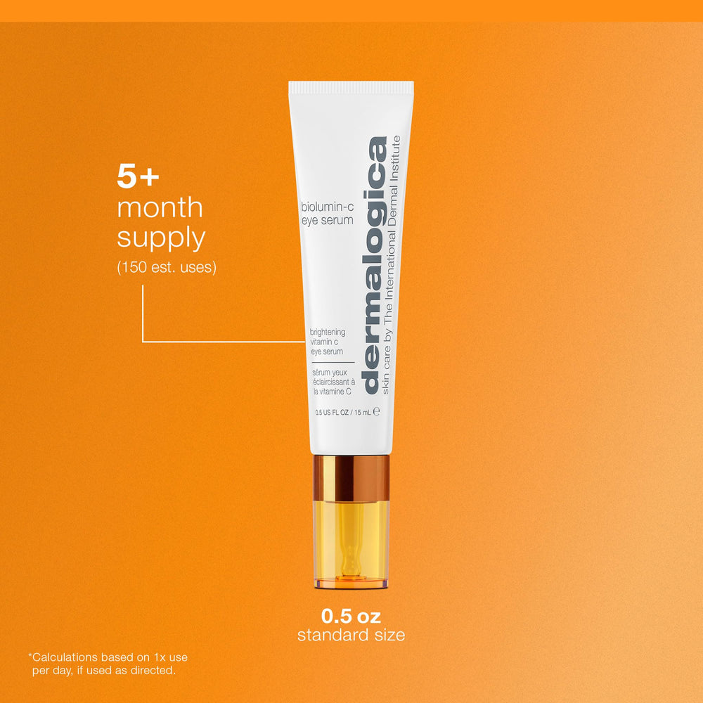 Dermalogica Biolumin-C Eye Serum - Vitamin C Eye Cream for Dark Circles, Fine Lines & Wrinkles - Anti-Aging Eye Serum fo