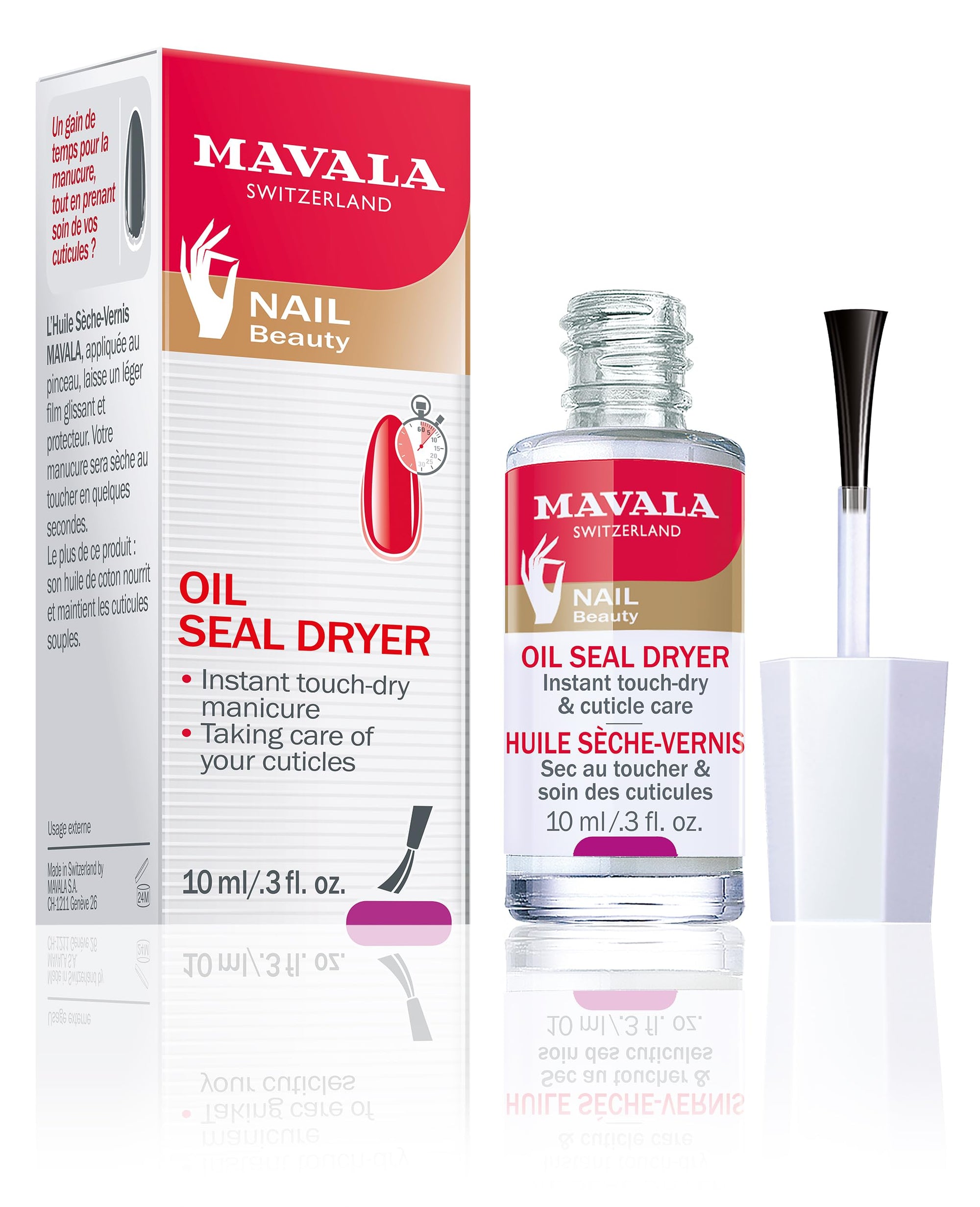 Mavala Nail Care Oil - Quick Dry Nail Polish &amp; Moisturizing Cuticle Oil for Dry Nails - 10ml