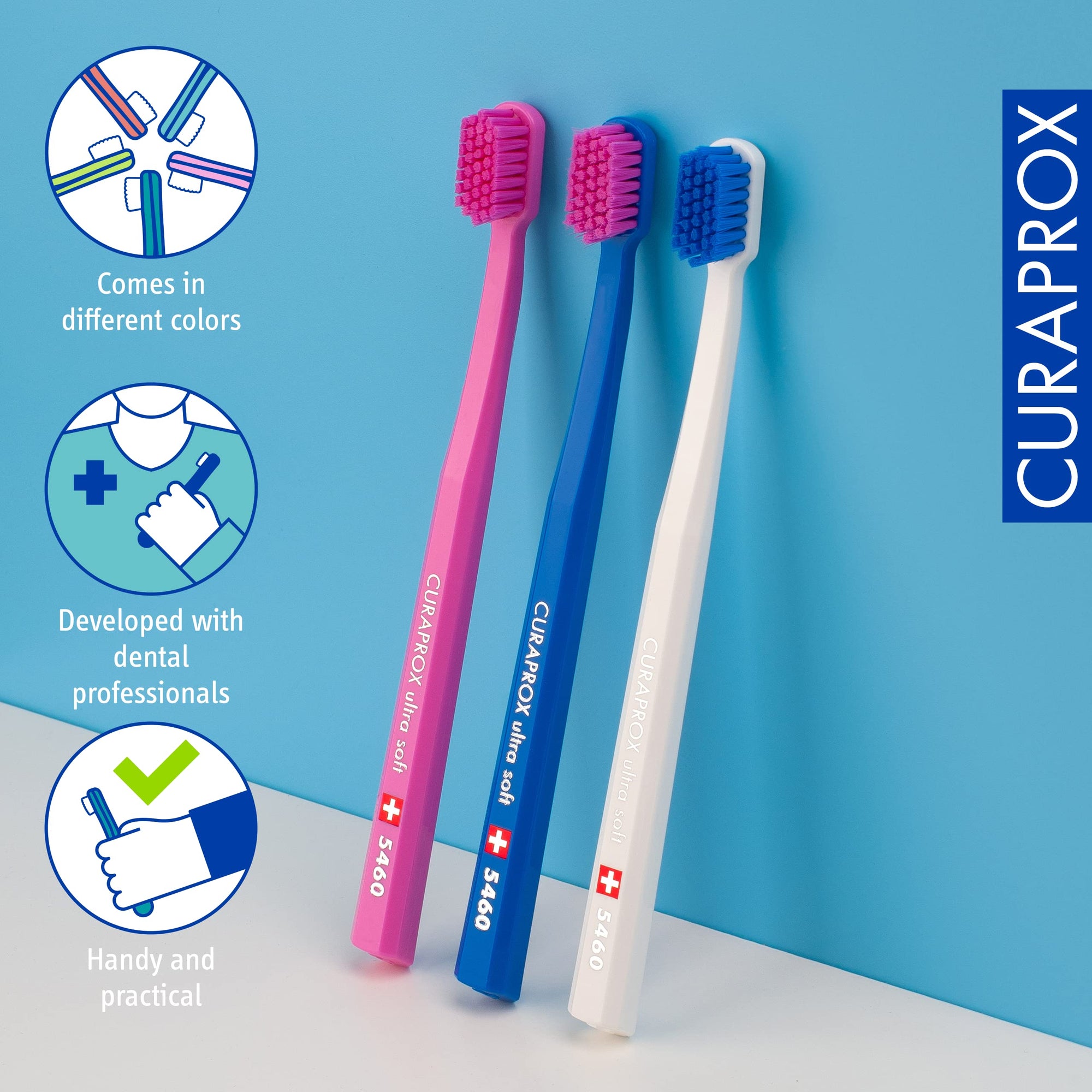 Curaprox 5460 Ultra Soft Manual Toothbrush for Sensitive Teeth and Gums - Gentle & Effective Plaque Removal - image 6