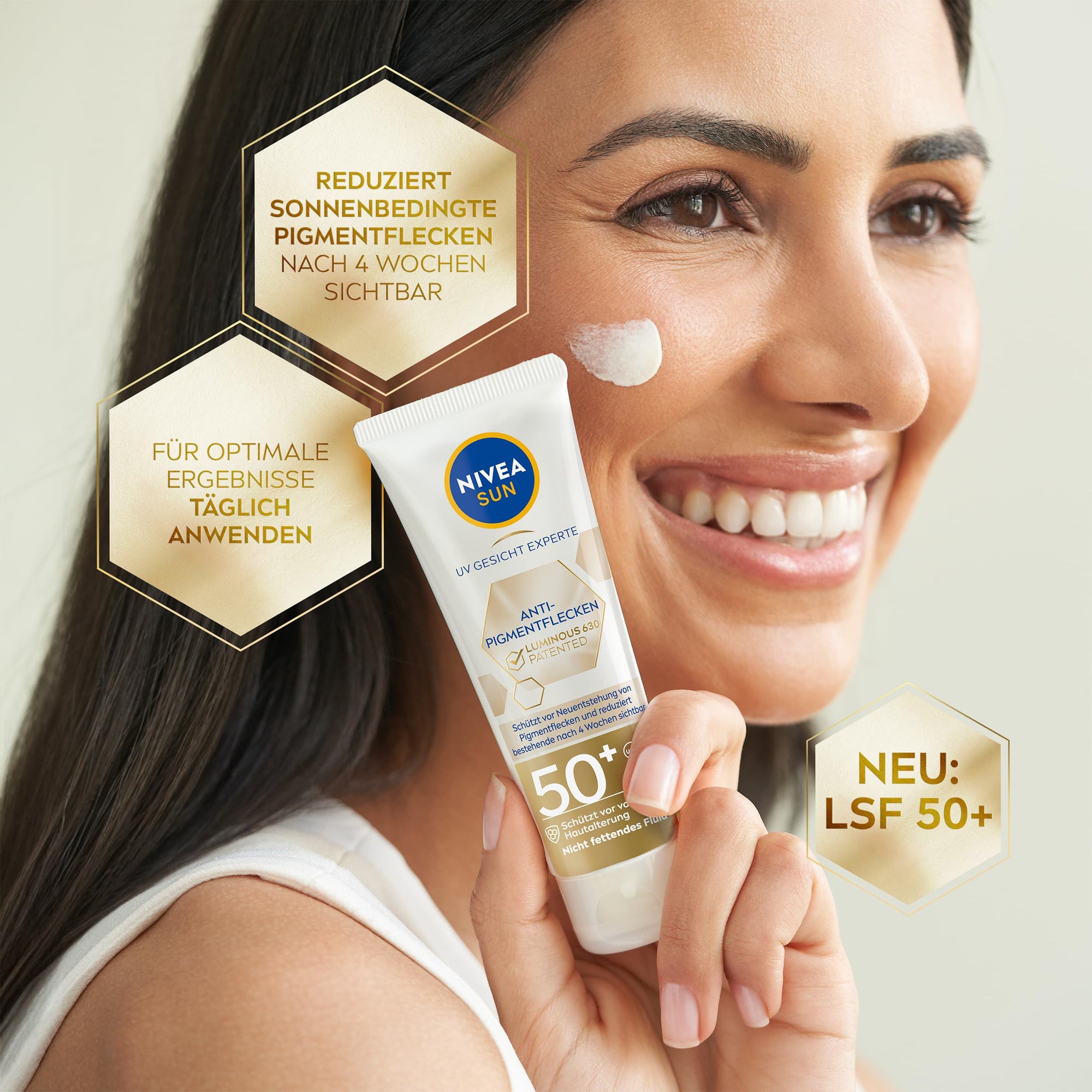 Nivea Sun Luminous630 Anti-Spot Sunscreen Face Cream SPF50+ - Non-Greasy, Reduces Sun Spots, 1.35 fl oz - image 6