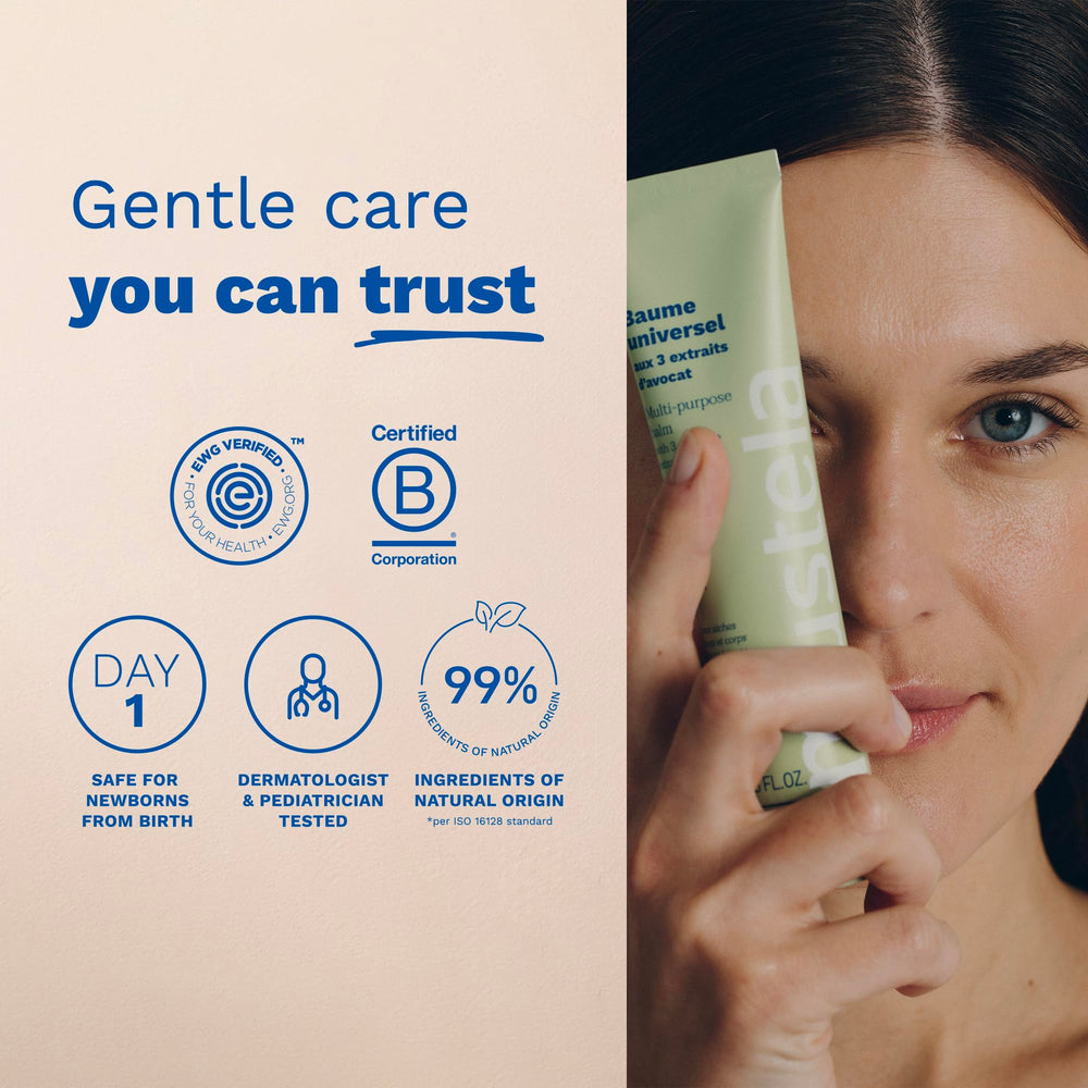 Mustela Multi-Purpose Avocado Balm - Nourishing Skincare for the Whole Family, Natural Dry Skin Relief