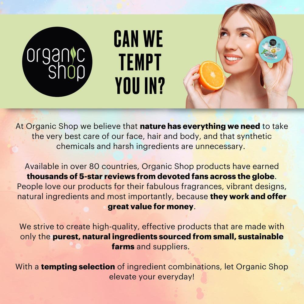 Organic Shop Citrus Body Scrub - Natural Skincare with Vitamin C, 12.17 fl oz