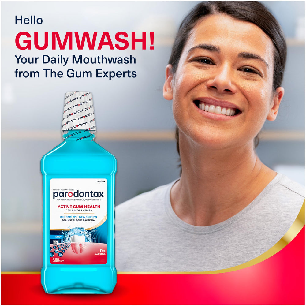 Parodontax Hyaluronic Acid Daily Mouthwash 500ml - Maintains Gum Health & Oral Hygiene