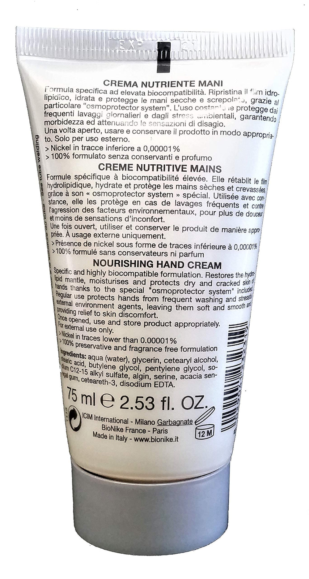 BioNike Proxera Hand Cream 75ml - Moisturizing & Nourishing Hand Care for Dry Hands