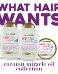 OGX Coconut Miracle Oil Conditioner - Sulfate-Free Hair Repair & Nourishment 13.01 fl oz