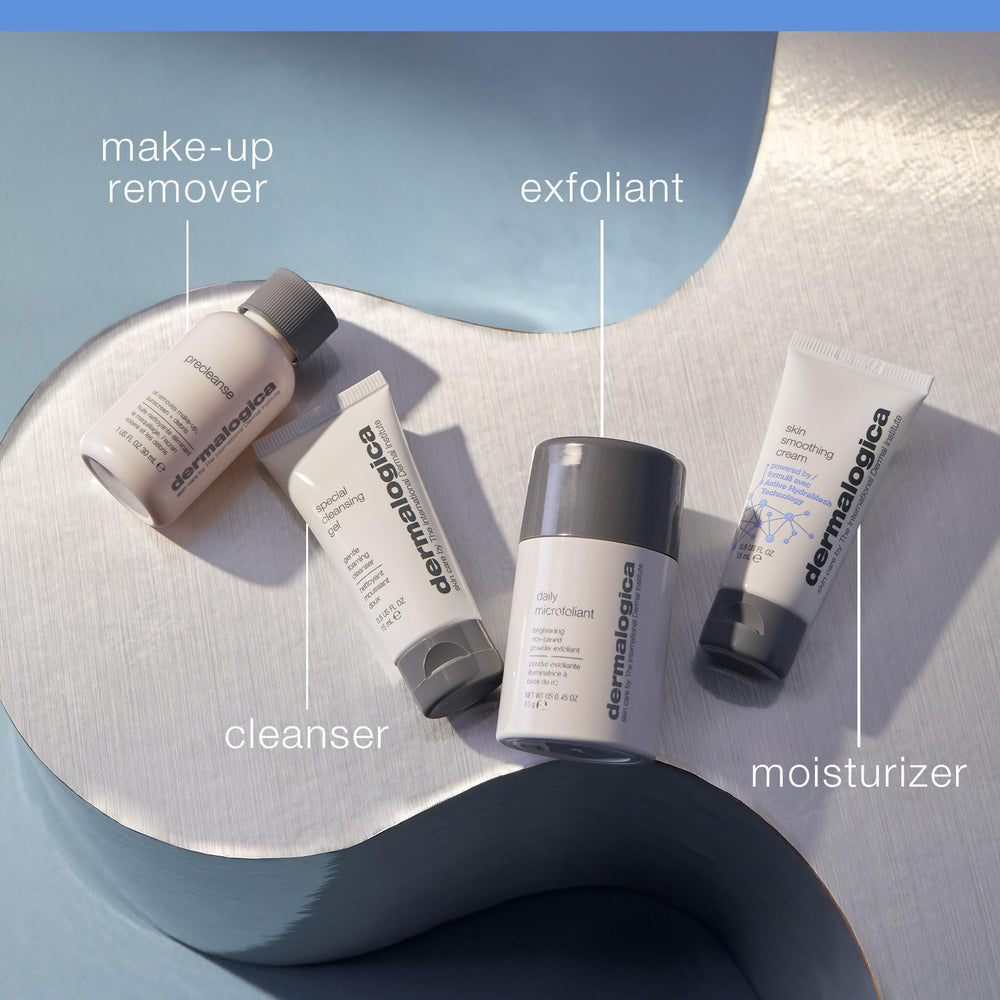 Dermalogica Skincare Set - Travel Sized Cleansing, Exfoliating, and Moisturizing Kit