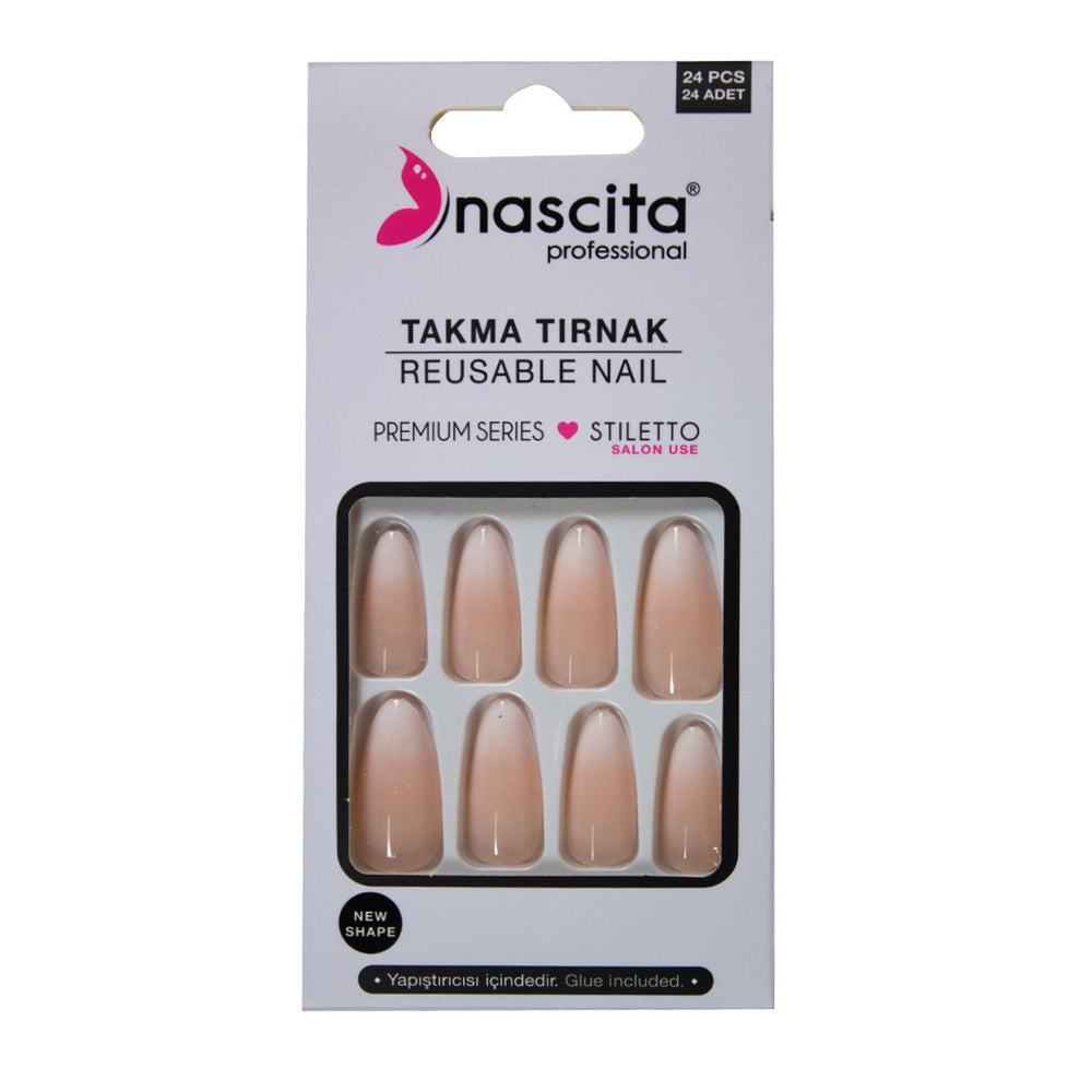 Nascita Ombre Stiletto False Nails - Stylish & Durable Nail Beauty Enhancements - Nail Polish