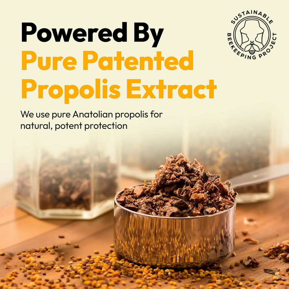 BEE & YOU Propolis D3 + Zinc C Vitamin Shots - 50 ml x 12 Pack