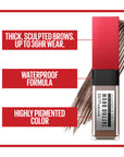 Maybelline Long-Lasting Tattoo Brow Gel 250 - Waterproof, Vegan Eyebrow Makeup