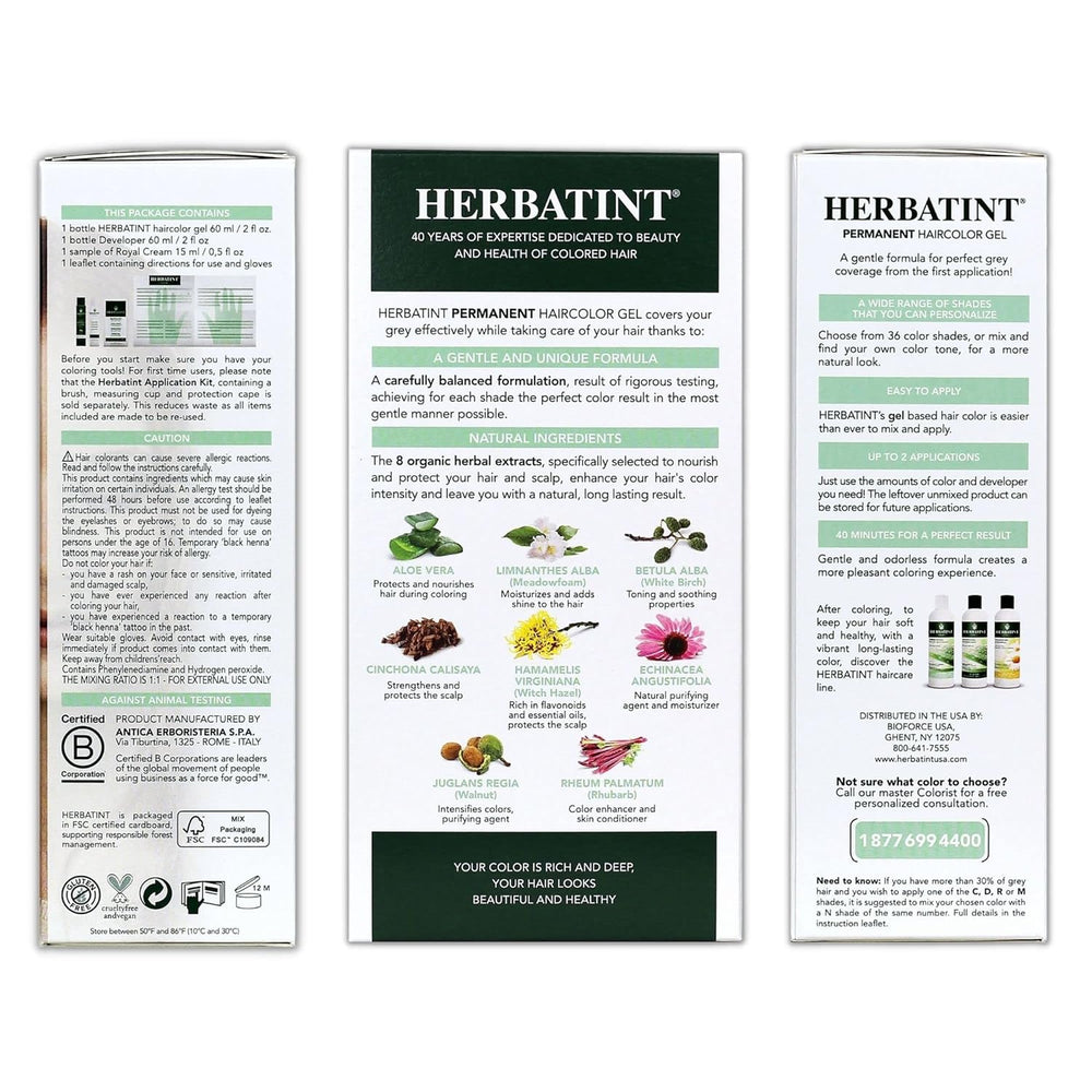 Herbatint Permanent Haircolor Gel, 8R Light Copper Blonde - view 2