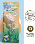 Jack and Jill Silicone Tooth and Gum Brush - Dual-Sided Brush for Infant Oral Care