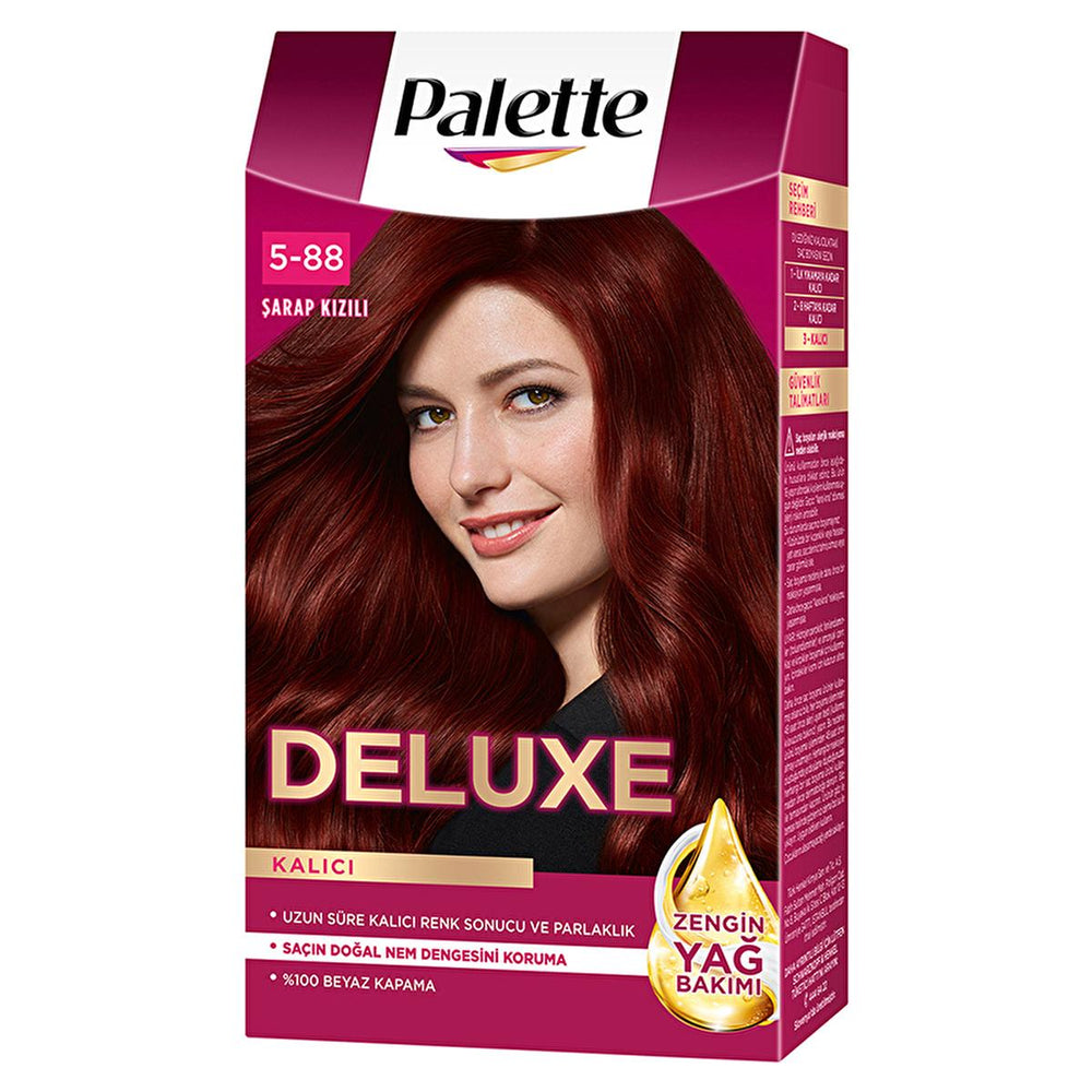 Palette Deluxe Şarap Kızılı Hair Dye - Long-Lasting Wine Red Hair Color with Nourishing Properties - view 8