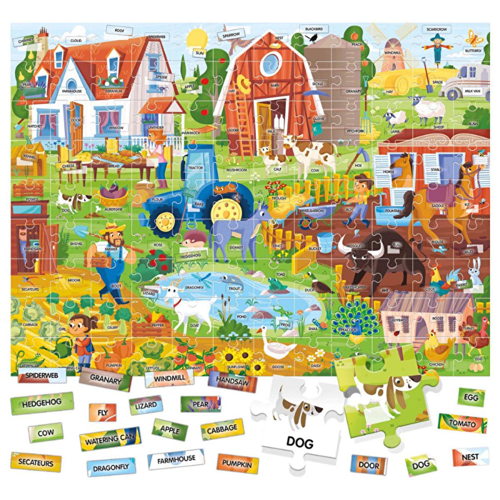 Headu Educational Puzzle for Kids - Farm Theme English Vocabulary Learning Toy for Children Aged 4-8 - view 3