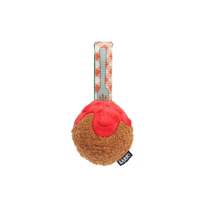 Bark Squeaky Meatball Chew Toy for Dogs with Sound 1 Count