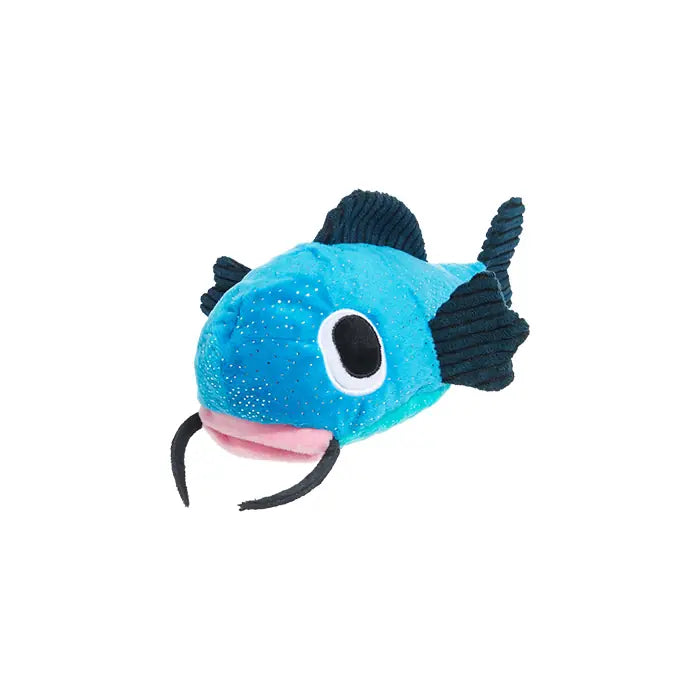 Bark Claude Squeaky Plush Catfish Dog Toy 1 Count