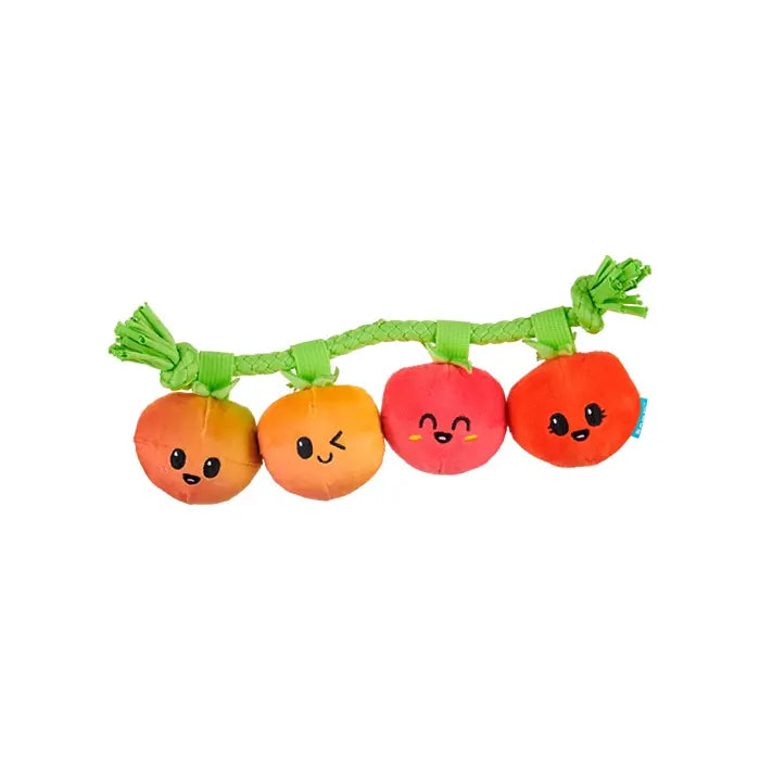 Bark Hairloomm Squeaky Plush Tomato Dog Toy