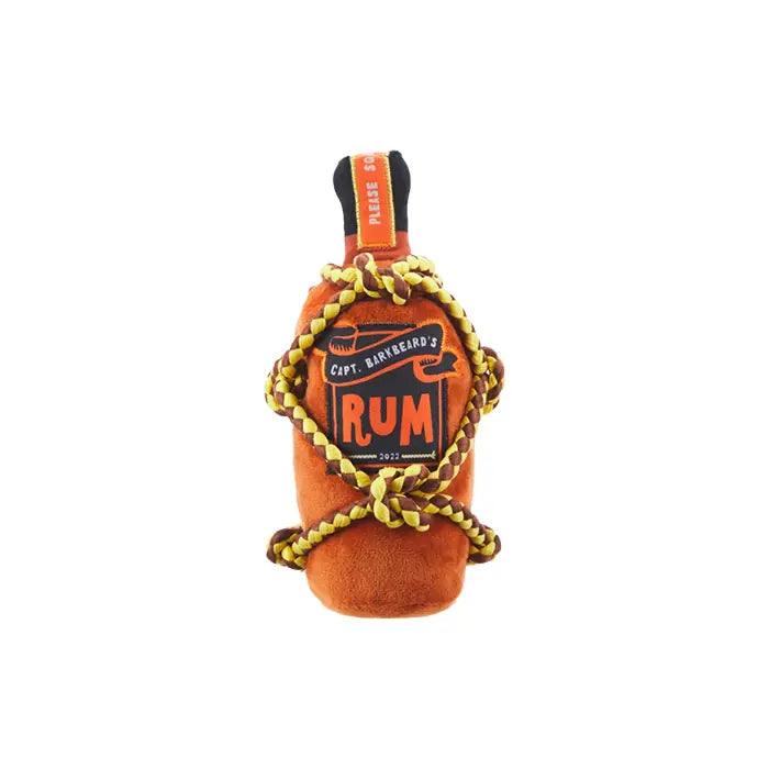 Bark Barbeards Rum Plush Squeaky Bottle Dog Toy