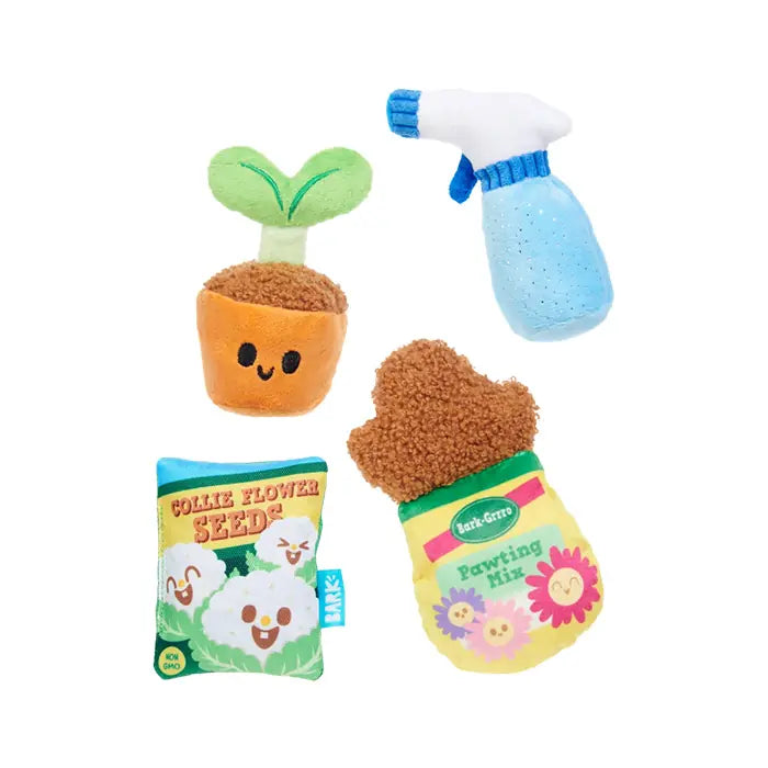 Bark Plush Greenhouse Set Squeaky Dog Toy Interactive Fun