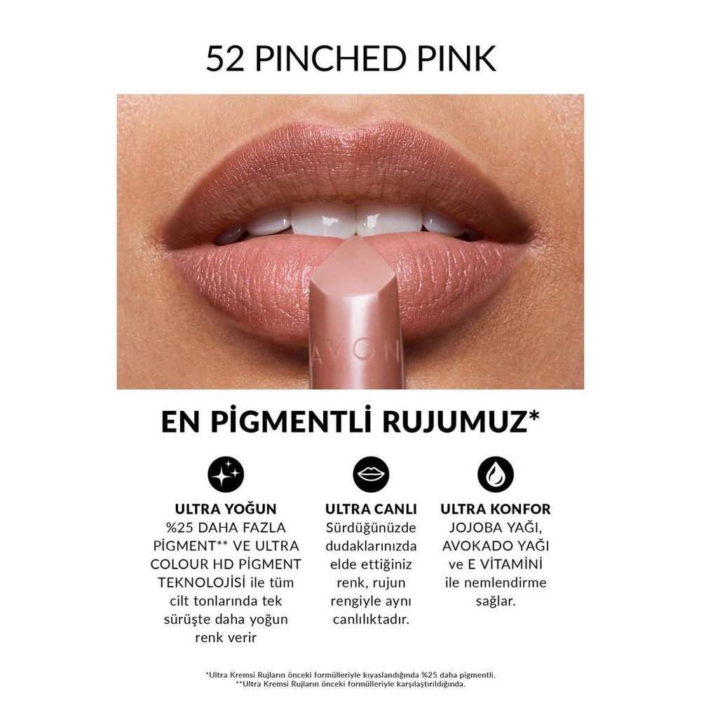 Avon Ultra Creamy Lipstick Pinched Pink Hydrating Lip Color