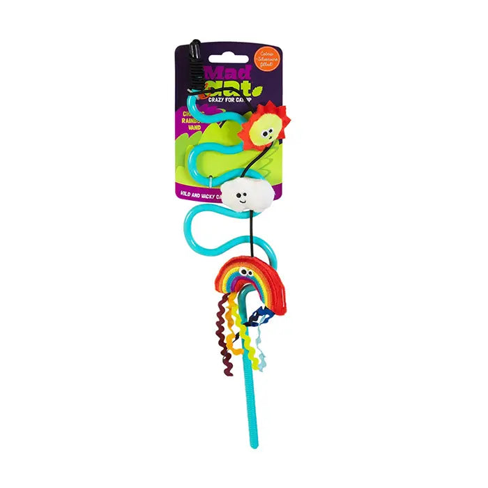 Mad Cat Rainbow Chaser Cat Teaser with Catnip and Silvervine