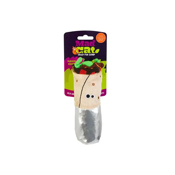 Mad Cat Big Purrito Kicker Catnip and Silvervine Toy