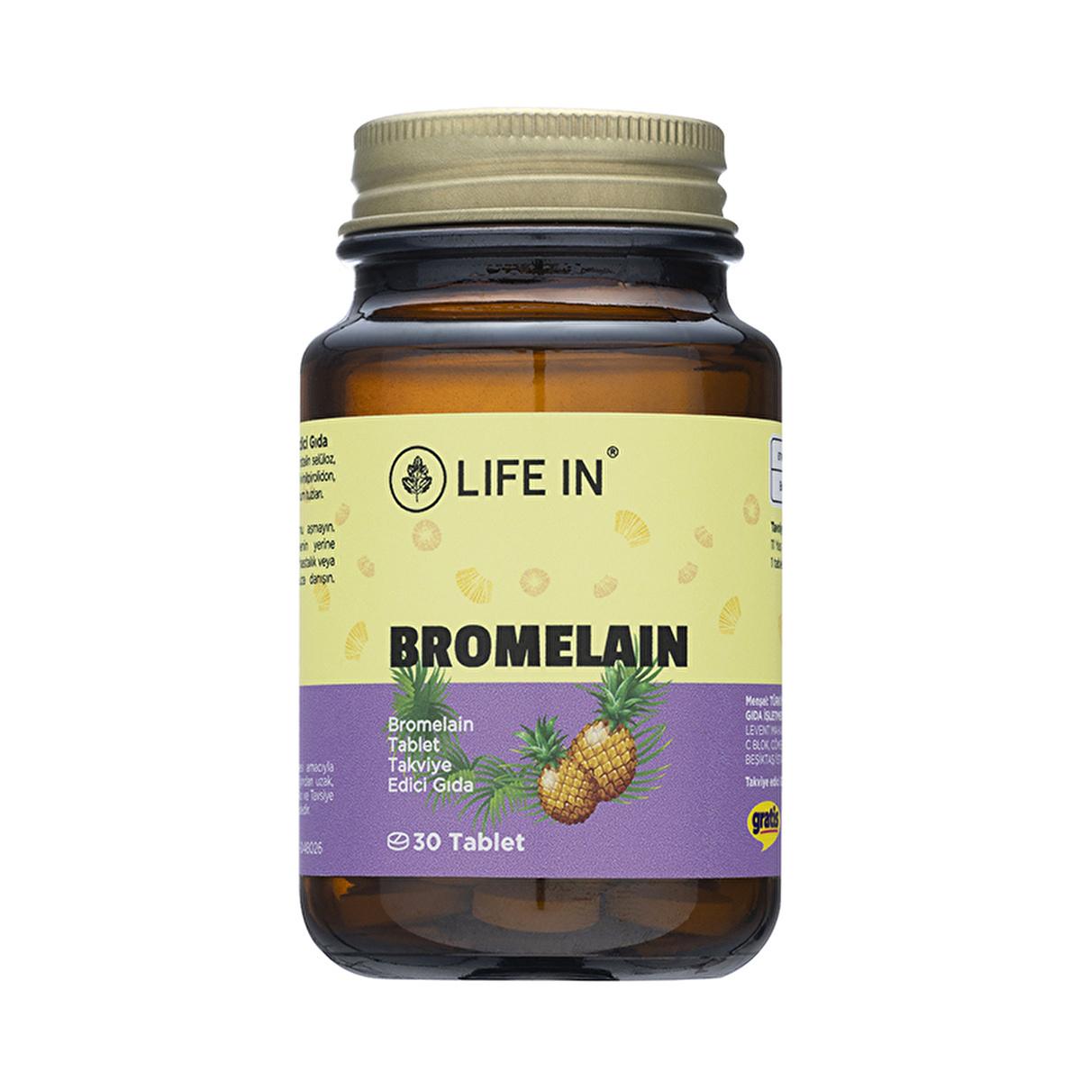 Life In Bromealin - Bromelain Supplement for Digestive Health, 30 Tablets Bromelain Supplement for Digestive Health Bromelain Supplement, Dietary Supplement, Digestive Health, Nutritional Supplement, Health and Wellness, Digestive Support, Natural Health, Wellness Supplements, Bromelain, Supplement for Digestion, Health Supplements