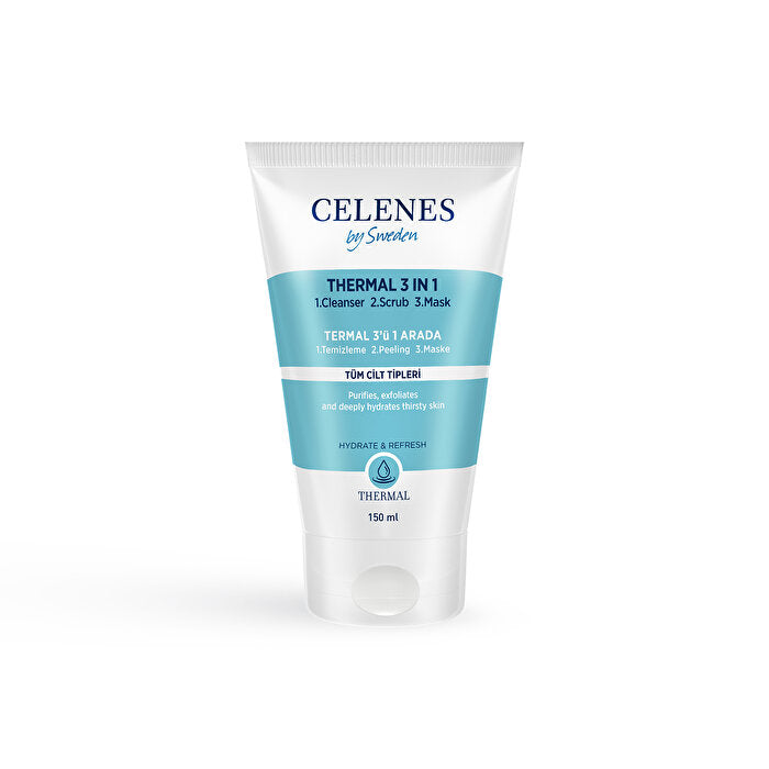 Celenes Thermal 3 in 1 Cleansing Peeling Mask 150ml - Hydrating & Refreshing - Exfoliator