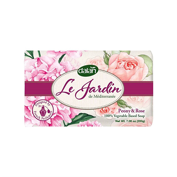 Dalan Le Jardin Peony & Rose Bar Soap 200g - Luxurious Floral Scent - Soap