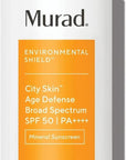 Murad City Skin Defense Age Broad Spectrum SPF50 Sunscreen for Sensitive Skin - Anti-Aging, 1.69 fl oz - Sunscreen