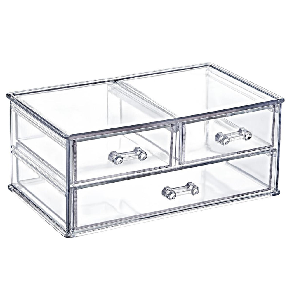 Bee Home Three-Compartment Crystal Storage Organizer for Home & Desk Organization