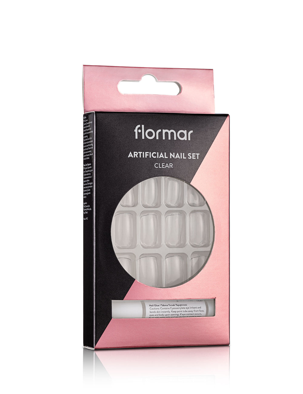 Flormar False Nail Set 053 with Adhesive Glue 10 Pieces